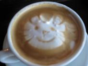 Latte art by Bridget.  She doesn't even like cats.  How's that for service!